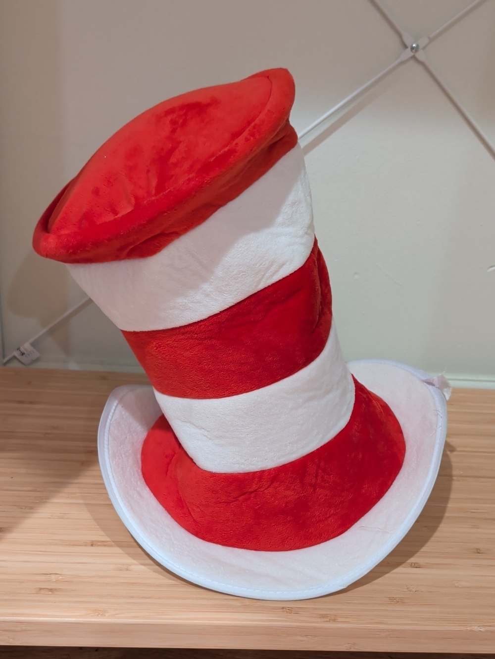 Dr. Seuss Cat In The Hat - Red and White Striped Plush Top Hat